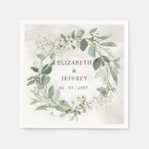 Elegant Boho Greenery Eucalyptus Bröllop