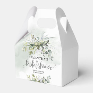 Elegant boho grönt eucalyptus guld Möhippa Presentaskar