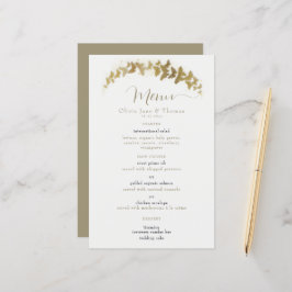 Elegant Boho Guld Butterflies Classy Bröllop Menu