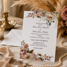 Elegant Boho Höst Blommig Bröllop