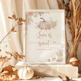 Elegant boho höst Kärlek är sött ta en godis Poster