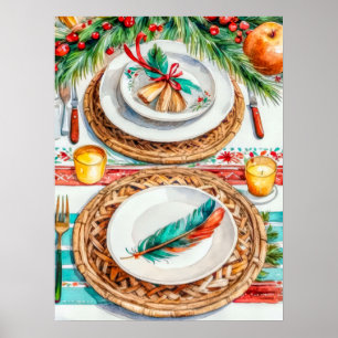 Elegant Boho-inspirerad Juli Helgdag Décor Poster