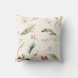Elegant Boho jul Poinsettia Tall Kudde