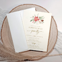 Elegant Boho julfestinladning krämgul guld