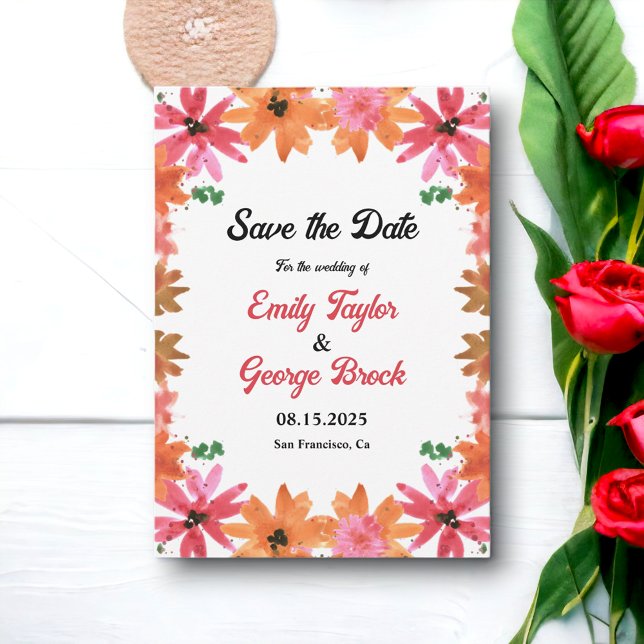 Elegant Boho Land Ro Blommigt Fall Wedding Spara Datumet (Skapare uppladdad)