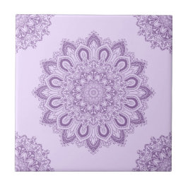 Elegant Boho Lavender Lila Mandala Kakelplatta