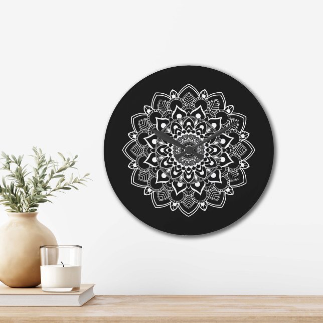 Elegant Boho Mandala  Stor Klocka (Skapare uppladdad)