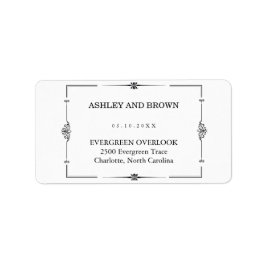 Elegant Boho Modern minimalist Return Address Lab Adressetikett