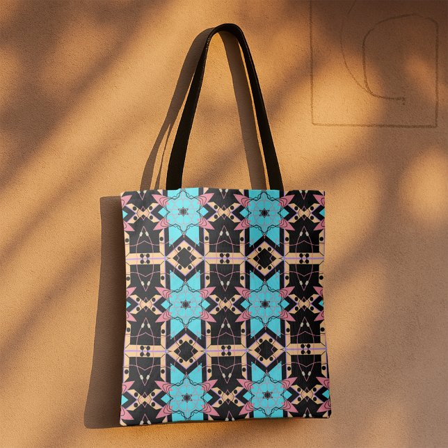 Elegant Boho Mystical Mosaic Geometric Mönster Tygkasse (Skapare uppladdad)