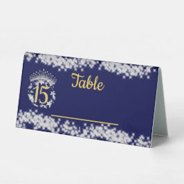 Elegant Boho Navy Silver Quinceañera Spanska