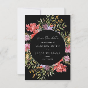 Elegant Boho Nederländska Blommigten Bröllop Spara Datumet