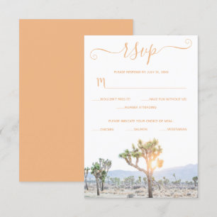 Elegant Boho Orange Anpassningsbar Joshua Träd Brö OSA Kort