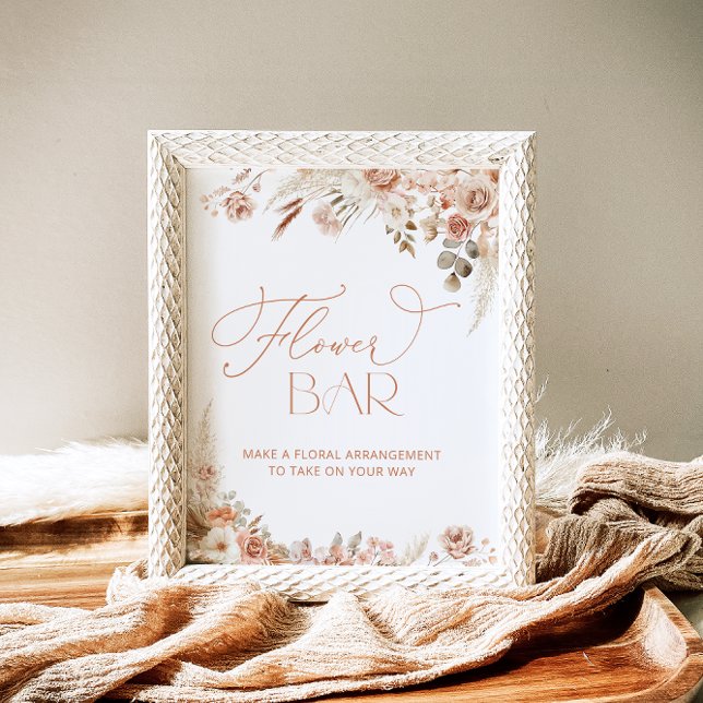 Elegant Boho Pampas Grass Flower Pub Poster (Skapare uppladdad)