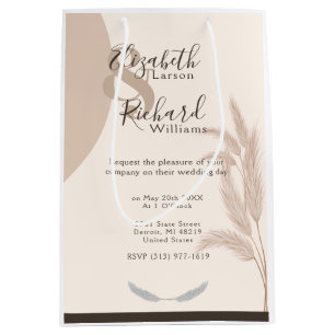 Elegant Boho Pampas Grass Modern Bröllop