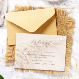 Elegant Boho Pampas Grass OSA Kort