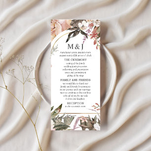 Elegant Boho-program för Blommigten Enchanted Gard Reklamkort