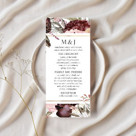 Elegant Boho-program för Blommigten Enchanted Gard Reklamkort