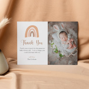 Elegant Boho Rainbow Baby Shower - tack för ditt k Inbjudningar