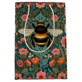 Elegant boho retro bumblebee spring florals