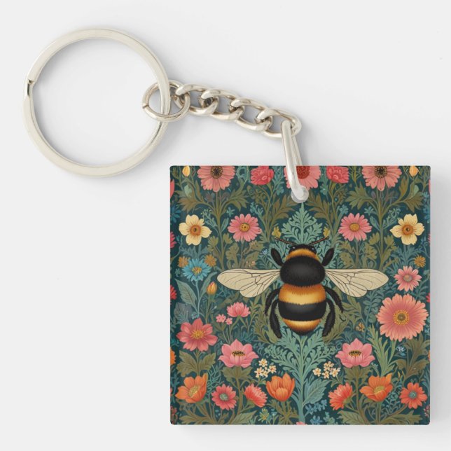 Elegant boho retro humlor vårblommor  (Framsidan)