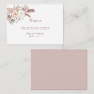 Elegant Boho Ro Guld Blommigt Bröllop Tilläggskort