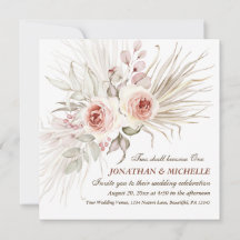 Elegant Boho Rosa Blommigt Christian Bröllop