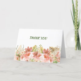 Elegant Boho Rosa Flowers ( Boho Flowers) - tills Tack Kort