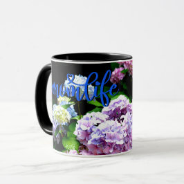 Elegant boho rosa lila blue blommigt Best Mamma nå Mugg