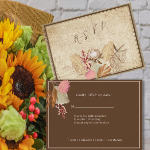 Elegant Boho, Rustic Cream och Brown Background OSA Kort