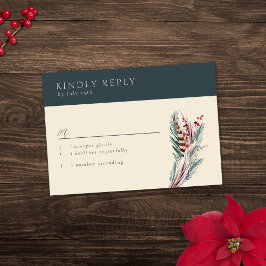 Elegant Boho Rustic Pampas & Gräs Grönt Tan Red OSA Kort
