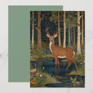 Elegant boho rustik woodland-hjort inbjudningar
