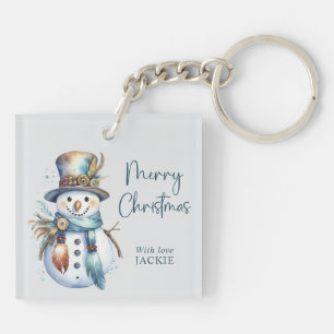 Elegant Boho Snögubbe God jul Helgdag