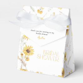 Elegant Boho Solros Bröllopsfest Tack Presentaskar