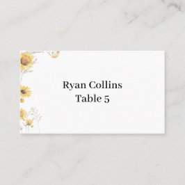 Elegant Boho Solrosklass Placeringskort