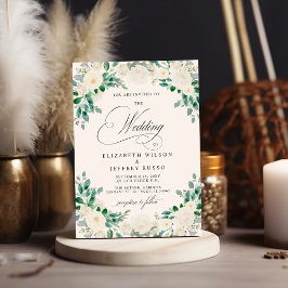 Elegant Boho Sommar Vår Elfenbenskusten Blommigt B Inbjudningar