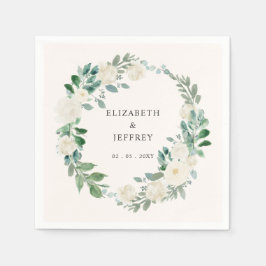 Elegant Boho Sommar Vår Elfenbenskusten Blommigt B Pappersservett