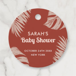 Elegant Boho Tropical Lövs Baby Shower Gåvor Etiketter