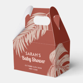 Elegant Boho Tropical Lövs Baby Shower Presentaskar