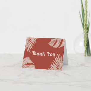 Elegant Boho Tropical Lövs Baby Shower Tack Kort