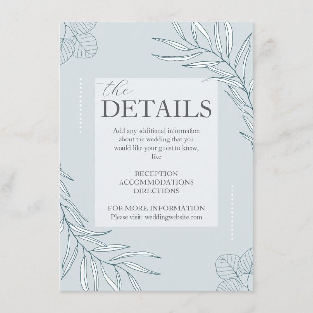 Elegant Boho Vildblomsdetaljer inneslutande kort (Framsida)