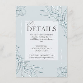 Elegant Boho Vildblomsdetaljer inneslutande kort