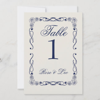 Elegant Boho Wedding Table Number | Old Money  Inbjudningar