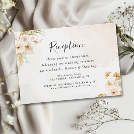 Elegant Boho Wedding with Beige & Yellow Flowers Tilläggskort