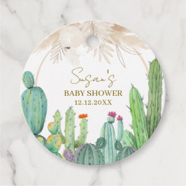 Elegant Boho Western Cactus Arch Baby Shower Gåvor Etiketter