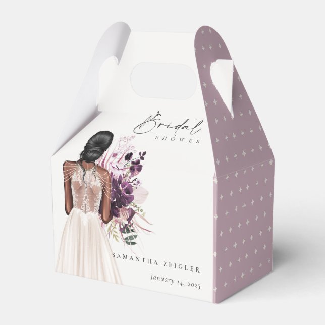Elegant Boho White Bröllop Gown Möhippa Presentaskar (Framsidan Sidan)