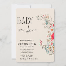 Elegant Boho WildblomBaby Shower
