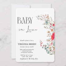 Elegant Boho WildblomBaby Shower