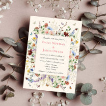 Elegant Boho WildblomBlommigt Bröllop