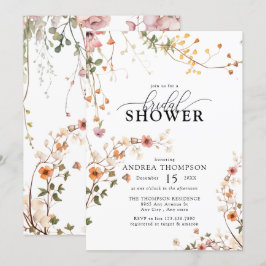 Elegant Boho WildblomBlommigt Möhippa Inbjudningar