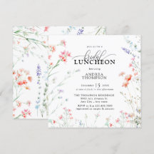 Elegant Boho WildblomBlommigt Möhippa Luncheon